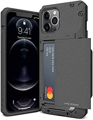 iPhone 12 Pro Max için [4 kart]Premium sağlam kredi kartı yuvası cüzdan iPhone 12 Pro Max için 6.7 inç