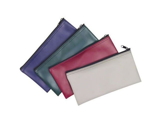Nakit Depozitoya Uygun PVC ve Deriden Çeşitli Ebatlarda Özelleştirilebilir Fermuarlı Banka Çantaları