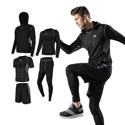Günlük Spor Spor Takım Elbise Hızlı Kuruyan Tayt Eğitim için Kısa Kol