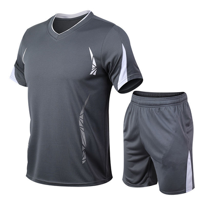 Erkek Yaz Koşu Spor Giyim Giysiler Kısa Kollu T Shirt 5 Dakikada Hızlı Kuruma