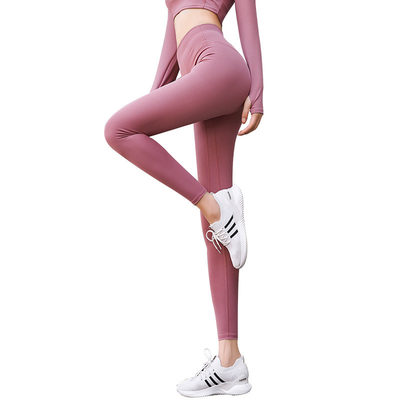 Pantolon Kadın Şeftali Fitness Bayan Yoga Takım Elbise Dar Yükseklik Bel Streç Alt Koşu