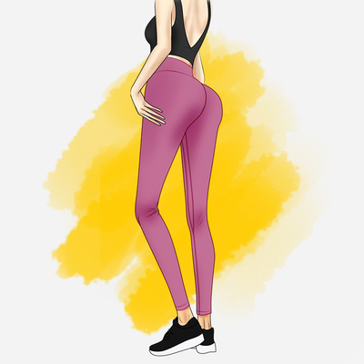 Pantolon Kadın Şeftali Fitness Bayan Yoga Takım Elbise Dar Yükseklik Bel Streç Alt Koşu