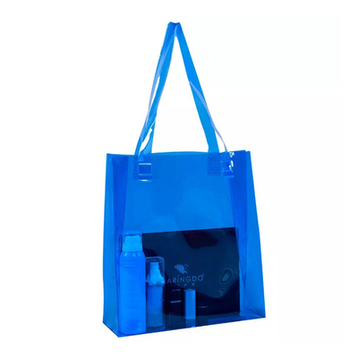 Seyahat Makyajı için Şeffaf Tote PVC Kozmetik Saklama Çantası Yıkama Çantası