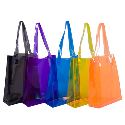 Seyahat Makyajı için Şeffaf Tote PVC Kozmetik Saklama Çantası Yıkama Çantası