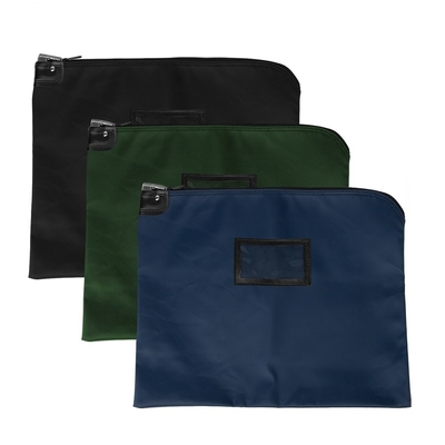 Laminasyonlu nilon HIPAA kilitli posta çantaları kart sahibiyle - 19W X 15H - Gemiye hazır