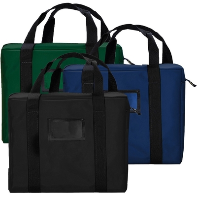Stokta el çantası kurye çantası W/ Çerçeveli kart sahibi - 18W X 14H X 4D