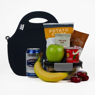 BILT Gourmet Getaway Yumuşak Neoprene Öğle Yemeği Tote Çantası - Hafif, yalıtımlı ve tekrar kullanılabilir, Tek Boyutlu, Siyah