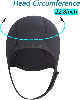2.5mm Neopren Dalış Kapak Sörf Kapak, Dalış Şapkası, Çene Kemeri ile Termal Nemli Giysi Kapak, Sörf için Rüzgar geçirmez Kapak Kayak Raf