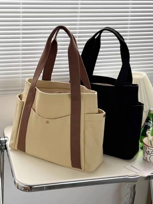 Canvas çanta Tote dışarı çıkmak Canvas tüm-in-bir çalışma yüksek görünüm seviyesi seyahat büyük kapasiteli sanat öğrencisi tek omuzlu