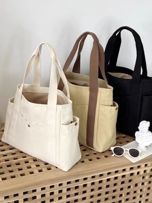 Canvas çanta Tote dışarı çıkmak Canvas tüm-in-bir çalışma yüksek görünüm seviyesi seyahat büyük kapasiteli sanat öğrencisi tek omuzlu