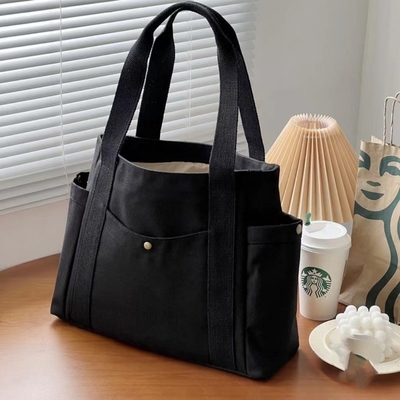 Canvas çanta Tote dışarı çıkmak Canvas tüm-in-bir çalışma yüksek görünüm seviyesi seyahat büyük kapasiteli sanat öğrencisi tek omuzlu