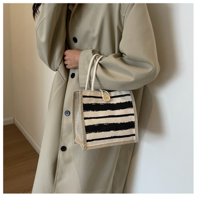 TOTE BAG CANVAS BAG CANVAS GIRL Yeni basılı TOTE INS PORTABLE BENTO LUNCH BOX