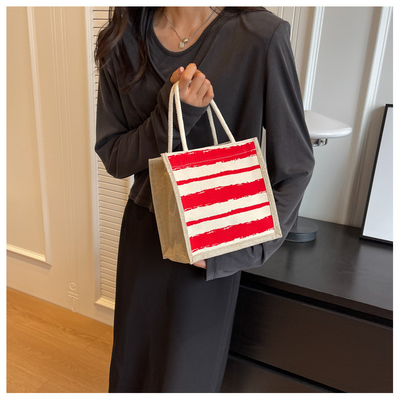 TOTE BAG CANVAS BAG CANVAS GIRL Yeni basılı TOTE INS PORTABLE BENTO LUNCH BOX