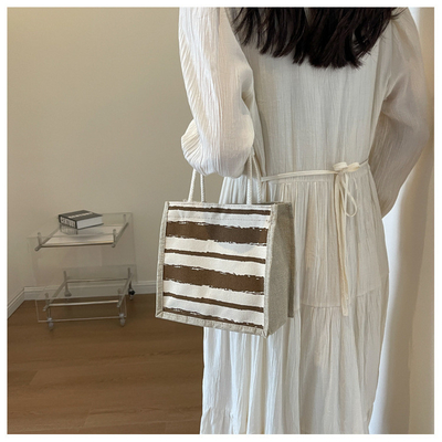 TOTE BAG CANVAS BAG CANVAS GIRL Yeni basılı TOTE INS PORTABLE BENTO LUNCH BOX