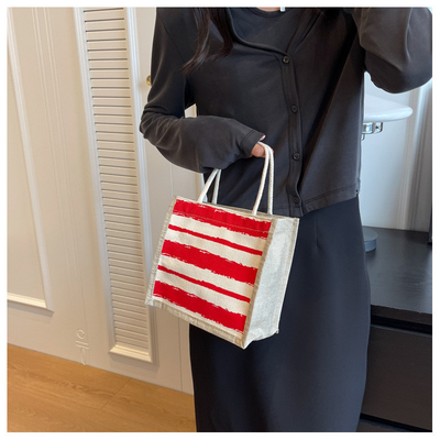 TOTE BAG CANVAS BAG CANVAS GIRL Yeni basılı TOTE INS PORTABLE BENTO LUNCH BOX