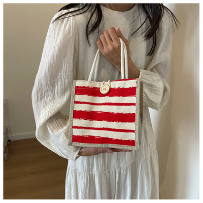 TOTE BAG CANVAS BAG CANVAS GIRL Yeni basılı TOTE INS PORTABLE BENTO LUNCH BOX