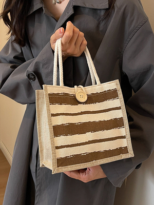 TOTE BAG CANVAS BAG CANVAS GIRL Yeni basılı TOTE INS PORTABLE BENTO LUNCH BOX