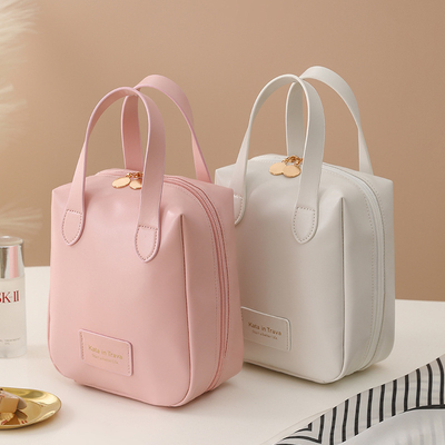 MAKEEUP BAG 2023 Yeni taşınabilir büyük kapasiteli su geçirmez seyahat taşınabilir tuvalet çantaları ve deri bakımı depolama çantası