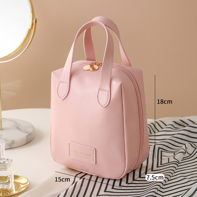 MAKEEUP BAG 2023 Yeni taşınabilir büyük kapasiteli su geçirmez seyahat taşınabilir tuvalet çantaları ve deri bakımı depolama çantası