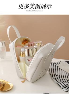 MAKEEUP BAG 2023 Yeni taşınabilir büyük kapasiteli su geçirmez seyahat taşınabilir tuvalet çantaları ve deri bakımı depolama çantası
