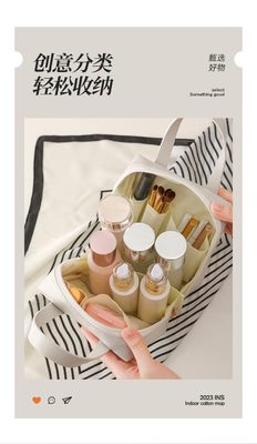 MAKEEUP BAG 2023 Yeni taşınabilir büyük kapasiteli su geçirmez seyahat taşınabilir tuvalet çantaları ve deri bakımı depolama çantası