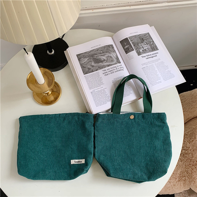 Artsy Corduroy BAG Casual Portatif MINI LADYES Clutch BAG VINTAGE KALÇA BENTO BAG