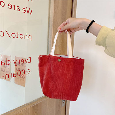 Artsy Corduroy BAG Casual Portatif MINI LADYES Clutch BAG VINTAGE KALÇA BENTO BAG