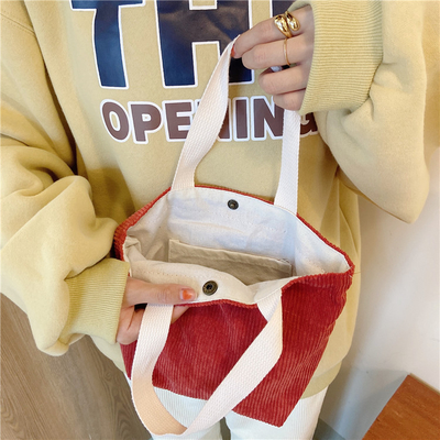 Artsy Corduroy BAG Casual Portatif MINI LADYES Clutch BAG VINTAGE KALÇA BENTO BAG