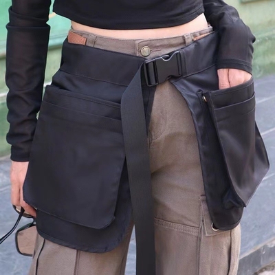 Dışarısı çok fonksiyonel çok ceplik fermuar FANNY PACK SPORTS Moda kemeri önlük bel mühürü sarkık bel depolama çantası