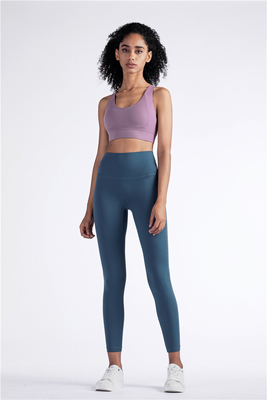 Dikişsiz gülümseyen yüz yüksek bel sıkı yoga elbisesi şeftali poposu antrenman yoga pantolon spor koşuşturma fitness pantolon kadınlar