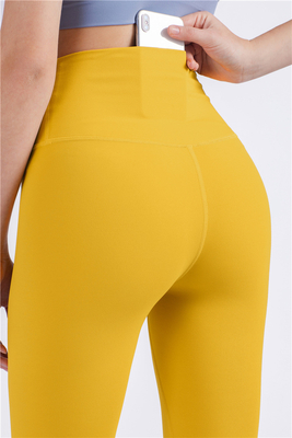 Dikişsiz gülümseyen yüz yüksek bel sıkı yoga elbisesi şeftali poposu antrenman yoga pantolon spor koşuşturma fitness pantolon kadınlar