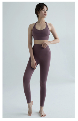 Yeni yüksek bel yoga pantolonları kadınlar Avrupa ve ABD Şeftali kalça egzersizleri sıkı koşma hızı kuru yoga giysileri
