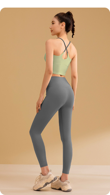 Yeni katı renk yapıştırma yoga giyimleri hızlı kuru şok geçirmez toplama izsiz güzellik spor sporlar fitness giyimleri