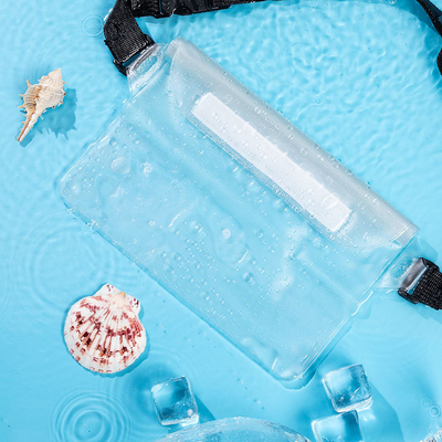 3 katmanlı mühürlü büyük cep telefonu su geçirmez çanta kaskatı şerit yüzme su geçirmez fanny paket PVC rafting açık deniz