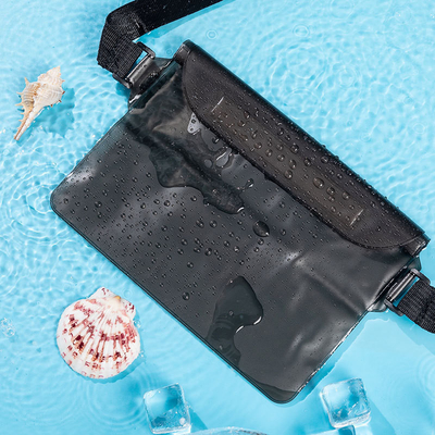 3 katmanlı mühürlü büyük cep telefonu su geçirmez çanta kaskatı şerit yüzme su geçirmez fanny paket PVC rafting açık deniz
