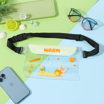 3 katmanlı mühürlü büyük cep telefonu su geçirmez çanta kaskatı şerit yüzme su geçirmez fanny paket PVC rafting açık deniz