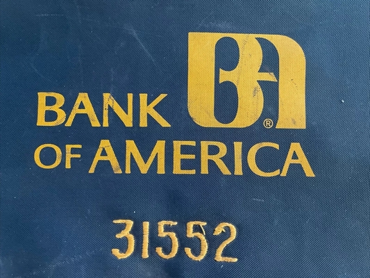 VINTAGE BANK OF AMERICA PARA ÇANTASI KAPALAN ÇANTASI KAPALAN ÇANTASI BILL ÇANTASI KOYUN ÇANTASI BANKA KAPALAN ÇANTASI