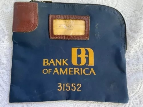 VINTAGE BANK OF AMERICA PARA ÇANTASI KAPALAN ÇANTASI KAPALAN ÇANTASI BILL ÇANTASI KOYUN ÇANTASI BANKA KAPALAN ÇANTASI