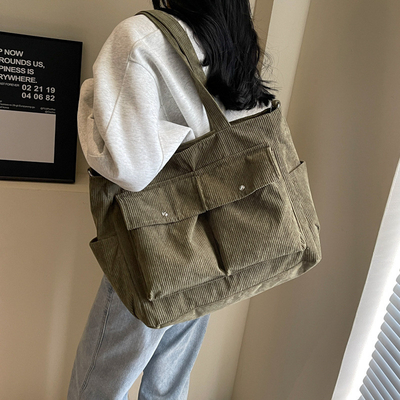 CANVAS TOTE BAG STREET FASHION Büyük kapasiteli omuz çantası Erkek ve Kadın Sınıfı Çanta Çanta Çanta Çanta