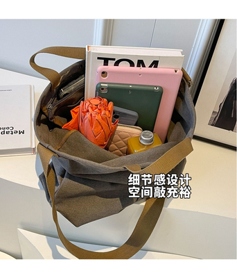 CANVAS TOTE BAG STREET FASHION Büyük kapasiteli omuz çantası Erkek ve Kadın Sınıfı Çanta Çanta Çanta Çanta
