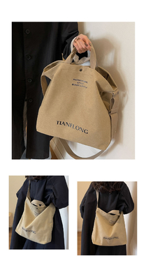 CANVAS TOTE BAG STREET FASHION Büyük kapasiteli omuz çantası Erkek ve Kadın Sınıfı Çanta Çanta Çanta Çanta