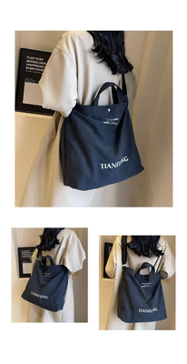 CANVAS TOTE BAG STREET FASHION Büyük kapasiteli omuz çantası Erkek ve Kadın Sınıfı Çanta Çanta Çanta Çanta