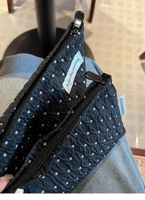 POLKA DOT BLACK MAKEUP BAG SWEET SKINCARE DEPOZ BAG GÖTÜNÜCÜ DÜŞÜNÜCÜ KÖTÜK ÇANTASI GÖTÜNÜCÜ DÜŞÜNÜCÜ YÜÇÜNÜCÜ