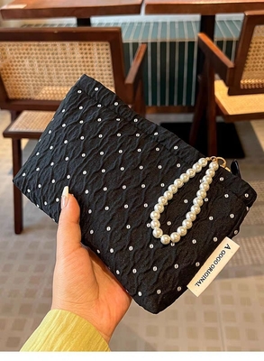 POLKA DOT BLACK MAKEUP BAG SWEET SKINCARE DEPOZ BAG GÖTÜNÜCÜ DÜŞÜNÜCÜ KÖTÜK ÇANTASI GÖTÜNÜCÜ DÜŞÜNÜCÜ YÜÇÜNÜCÜ