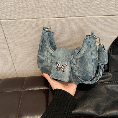 Popüler Yeni Niche Tasarım Çantası Kadın Trend Yabancı Tarzı Kelebek Çantası Gelişmiş Tüm Omuzlar Alt Çantası
