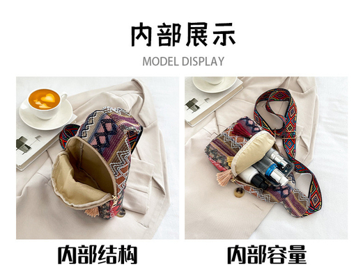 Yeni Çin moda tek omuzlu çapraz vücut çantası net Kırmızı basit etnik stil küçük çanta doku göğüs çanta kadın çanta