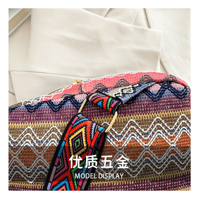 Yeni Çin moda tek omuzlu çapraz vücut çantası net Kırmızı basit etnik stil küçük çanta doku göğüs çanta kadın çanta