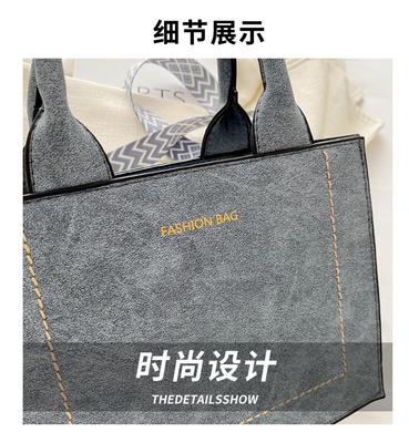 VINTAGE CHIC TEXTURED LETTER TOTE BAG Kadın çantası 2024 Yeni Büyük Kapasite Moda El Çantası Geniş Kemer Omuz Çantası