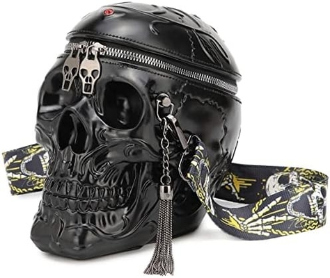 Kafatası Çantaları Kadınlar için el çantaları omuz çantası, kafatası crossbody çantaları gotik çantalar çantalar tatil partisi hediyesi