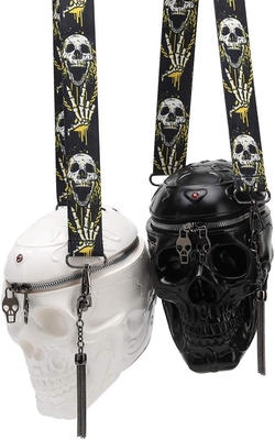Kafatası Çantaları Kadınlar için el çantaları omuz çantası, kafatası crossbody çantaları gotik çantalar çantalar tatil partisi hediyesi